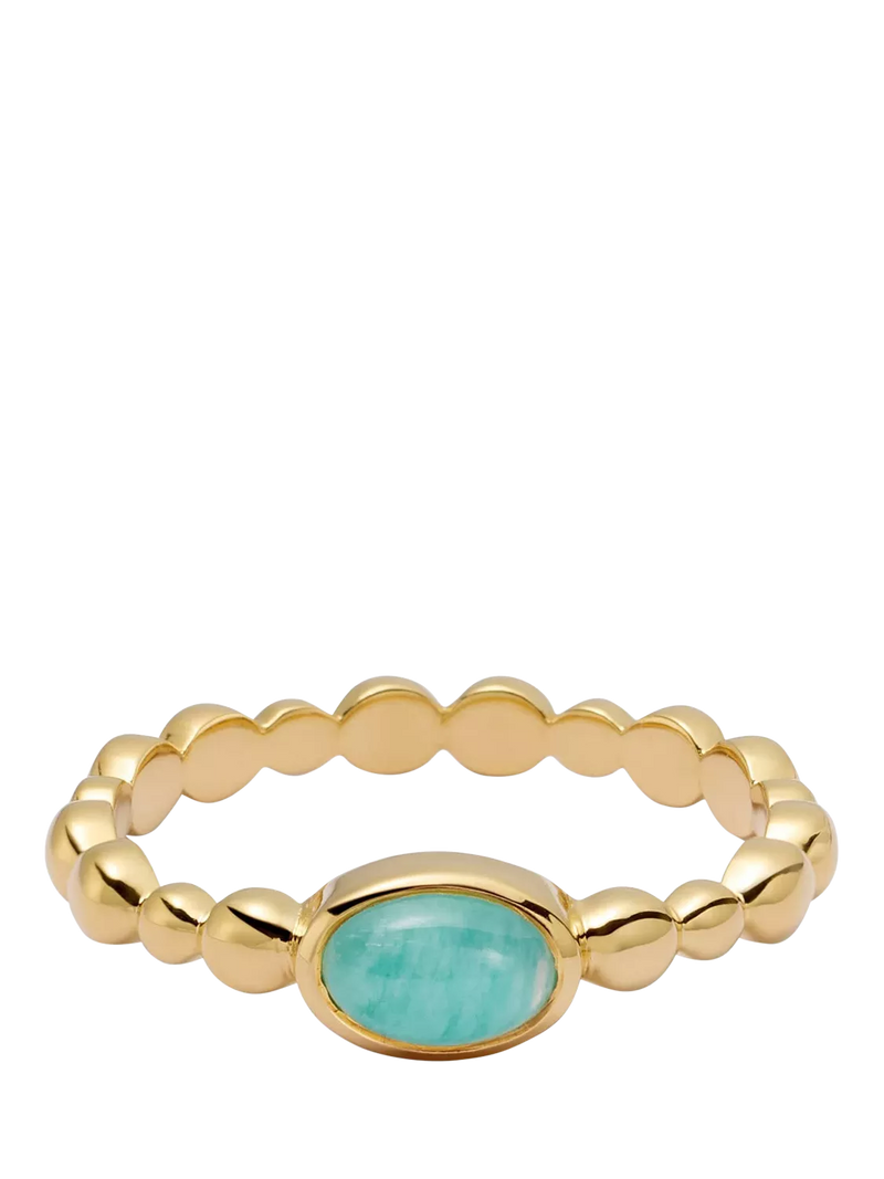 Daisy London amazonite ring gold plated sterling silver - UK version