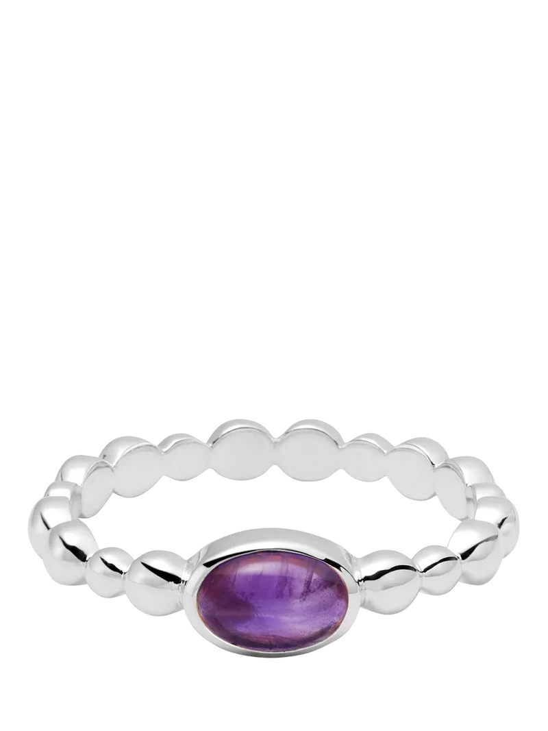 Daisy London sterling silver amethyst ring, imported from the UK