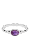 Daisy London sterling silver amethyst ring, imported from the UK