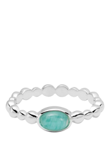 John Lewis Daisy London Textured Stone Ring Amazonite Silver- Buy online at McGrocer