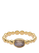 John Lewis Daisy London Textured Stone Ring, Labradorite, Gold- Buy online at McGrocer