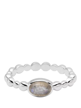 John Lewis Daisy London Textured Stone Labradorite Silver Ring- Buy online at McGrocer