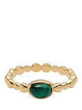 Daisy London textured stone ring malachite gold, imported from the UK