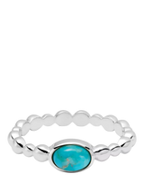 John Lewis Daisy London Textured Stone Ring Turquoise Silver- Buy online at McGrocer