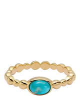 John Lewis Daisy London Textured Stone Ring Turquoise Gold- Buy online at McGrocer
