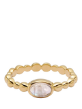 Daisy London moonstone textured ring in rainbow gold, (British brand)