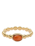 Daisy London red coral stone ring, imported from the UK