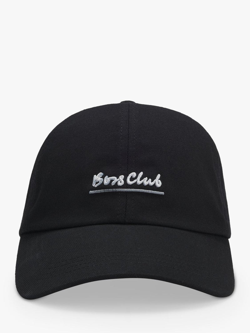 BOSS black baseball cap with six panel design and riptape closure, UK version