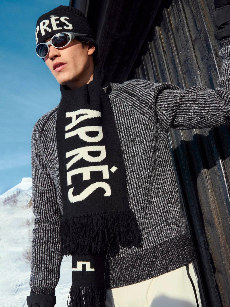 J.Lindeberg wool scarf black 160cm (British brand)