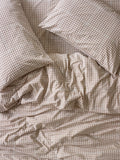 Piglet in Bed Gewaschene Baumwolle Percale Gingham Doppelbettwäsche-Set