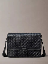 John Lewis Calvin Klein Embossed Emblem Logo Flap Messenger Bag- Buy online at McGrocer