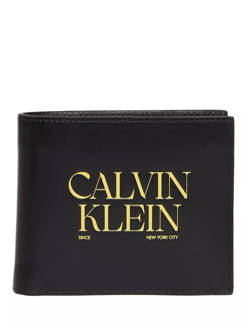 Calvin Klein Logo Leather Wallet Black (British brand)
