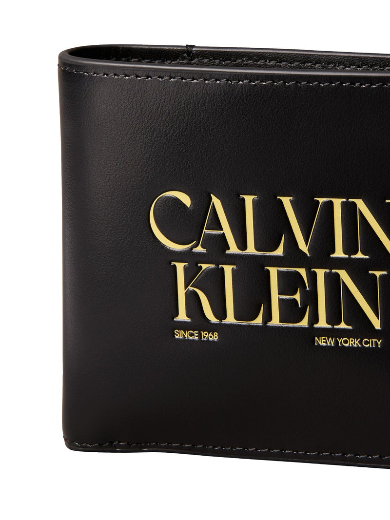 Calvin Klein Logo Leather Wallet Black (British brand)