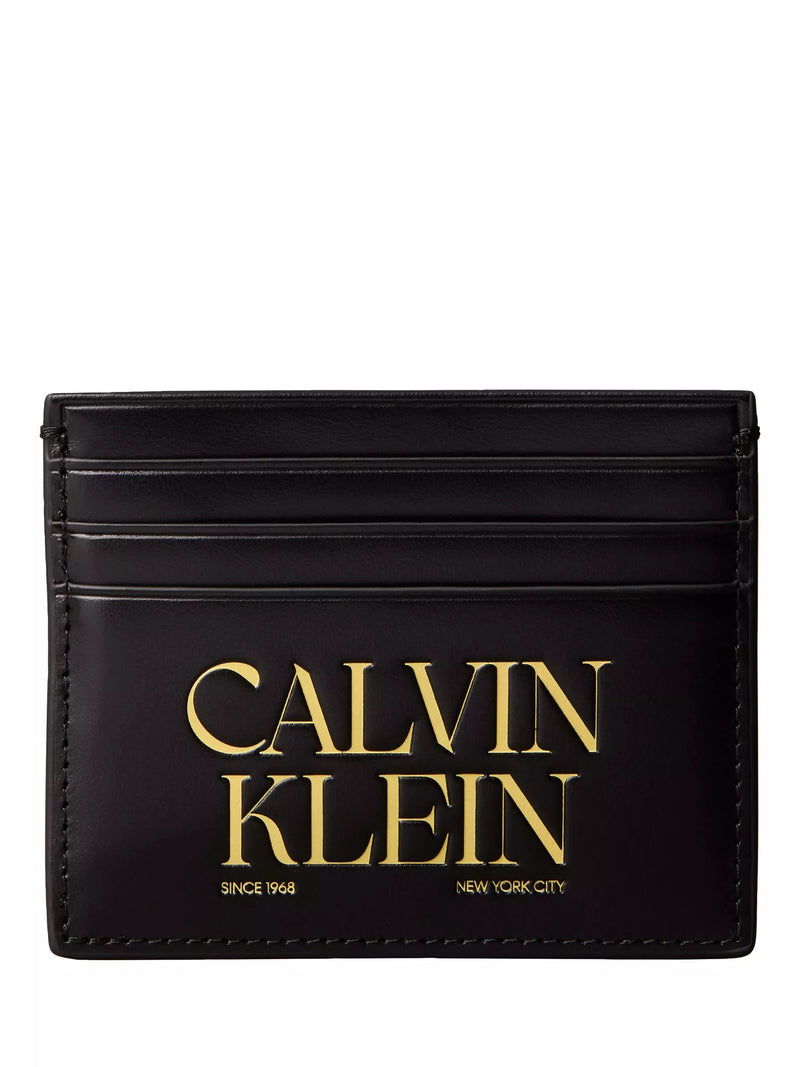 Calvin Klein black leather card holder - British product