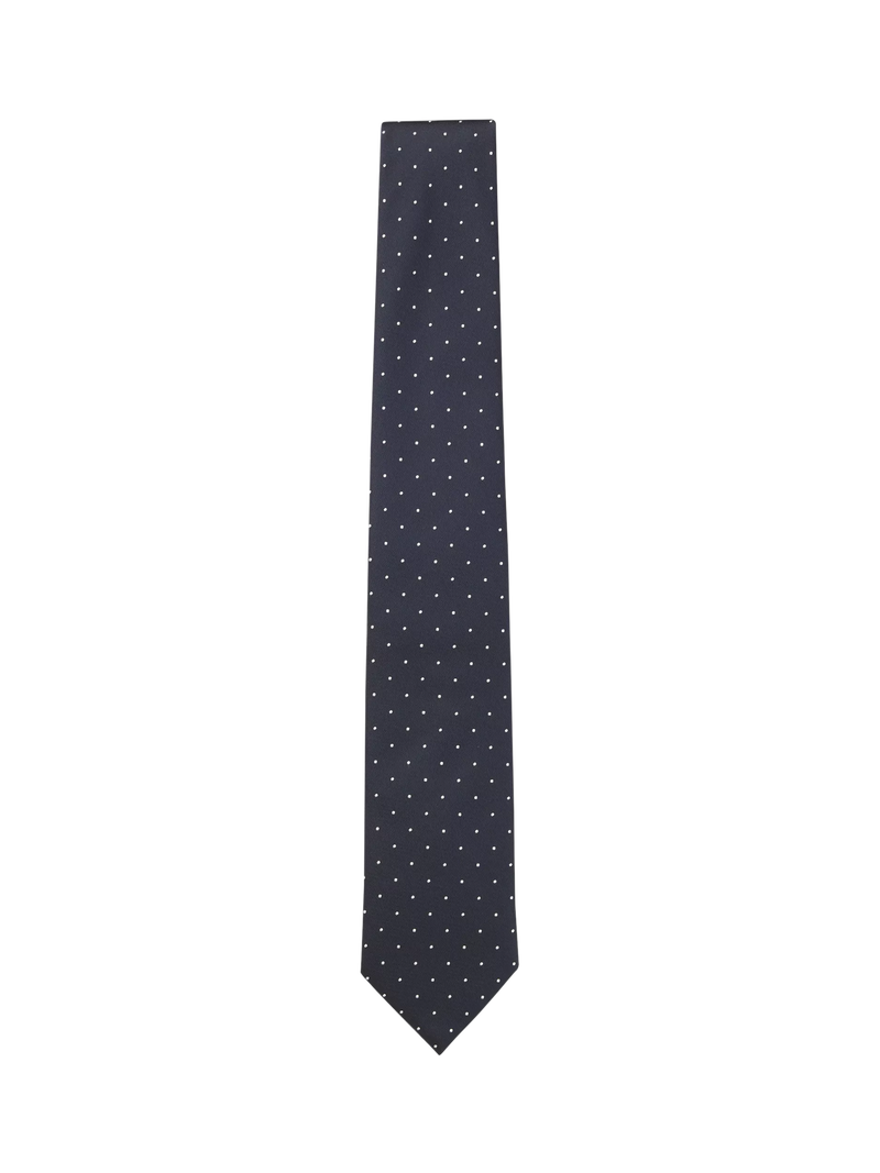 BOSS polka dot silk blend tie, UK version