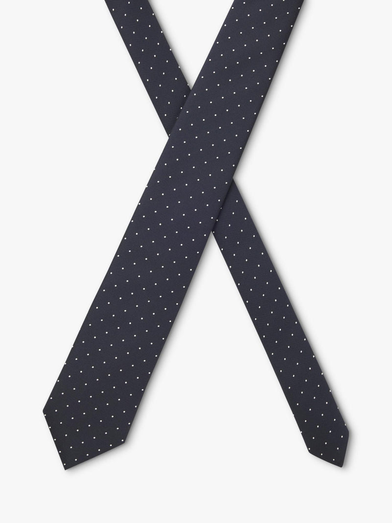 BOSS polka dot silk blend tie, UK version