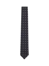 John Lewis HUGO BOSS BOSS Geometric Square Silk Blend Tie, Dark Blue- Buy online at McGrocer
