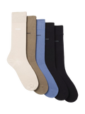 HUGO BOSS cotton blend socks 5-pack cream multi - British product