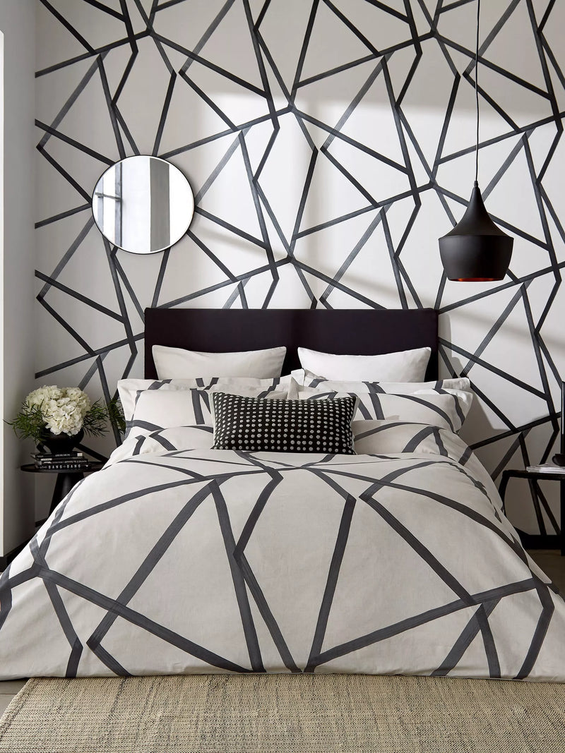 Harlequin Sumi duvet cover set in steel king size (British brand)