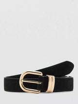John Lewis Mango Corina Suede Belt, Black- Buy online at McGrocer