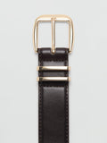Mango faux leather belt dark brown (British brand)