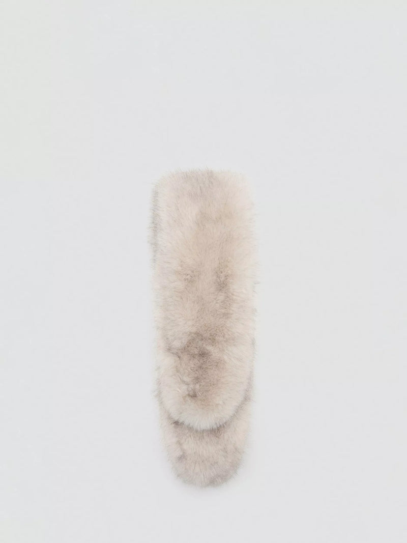 Mango fluffy scarf light beige 15x150cm, imported from the UK