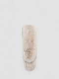 Mango fluffy scarf light beige 15x150cm, imported from the UK