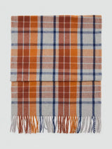 John Lewis Mango Narcisa Check Scarf Dark Brown Rectangular Scarf 50cm x 190cm- Buy online at McGrocer