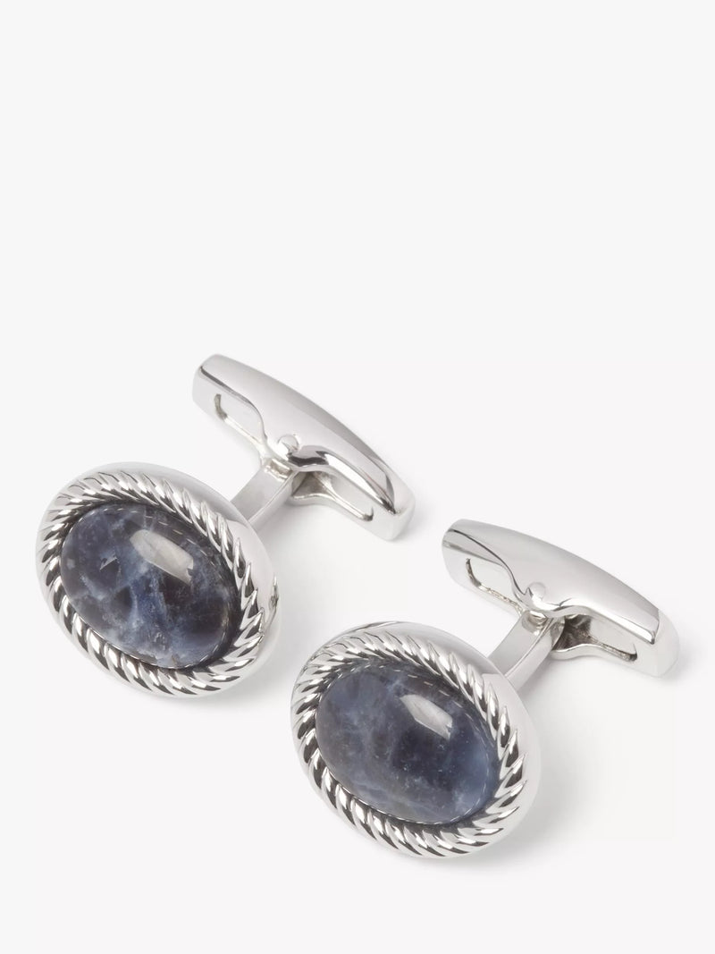 Simon Carter sodalite oval cufflinks - British product