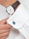 Simon Carter ombre enamel feather cufflinks 18mm, imported from the UK