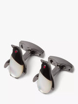John Lewis Simon Carter Darwin Penguin Cufflinks Silver/Black/White- Buy online at McGrocer