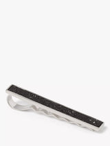 John Lewis Simon Carter Crystal Fabric Tie Slide, Silver/Black- Buy online at McGrocer