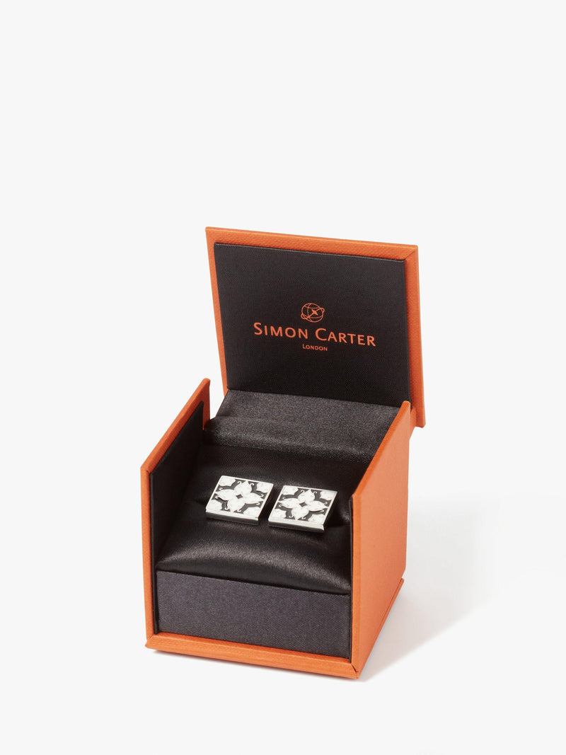 Simon Carter Alhambra enamel cufflinks (British brand)
