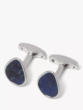 Simon Carter Sodalite Pebble Cufflinks, Silver/Blue