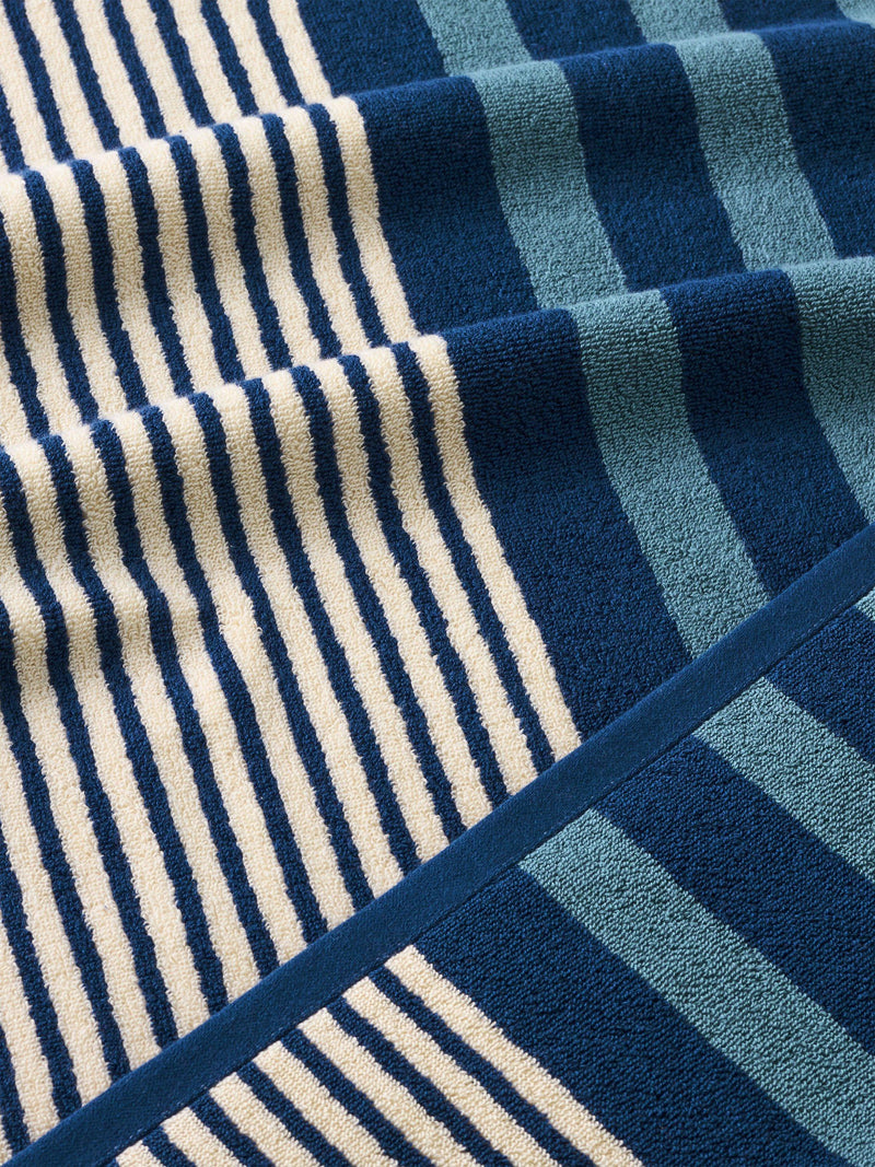 John Lewis Harlyn Stripe Towels blue, UK version