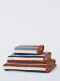 John Lewis Polzeath stripe towels blue/multi, imported from the UK
