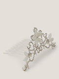 Monsoon Flora tiara hair comb silver - British product