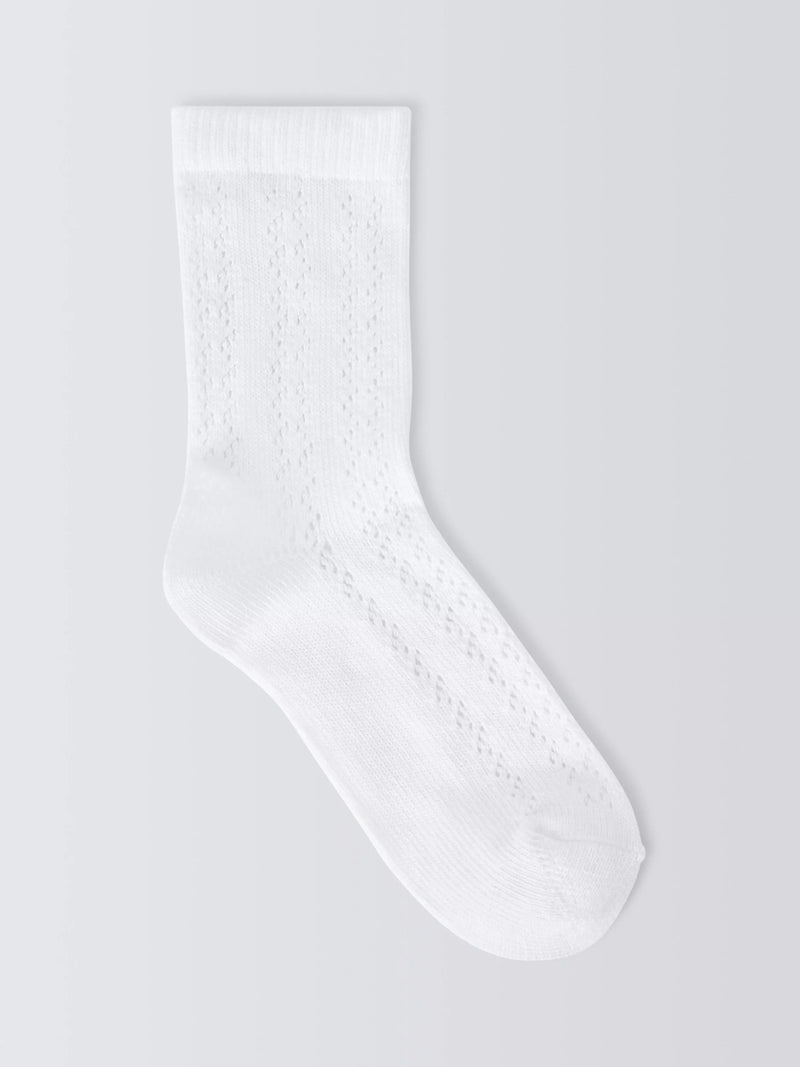John Lewis kids cotton-rich socks white pack of 5 - British product