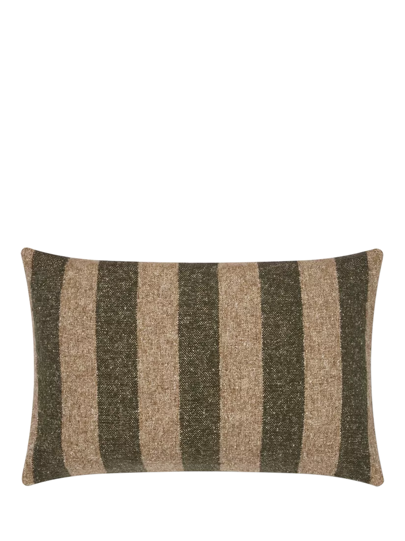 Piglet in Bed Flecked Stripe Rectangular Wool Cushion Cover, 60 x 40cm