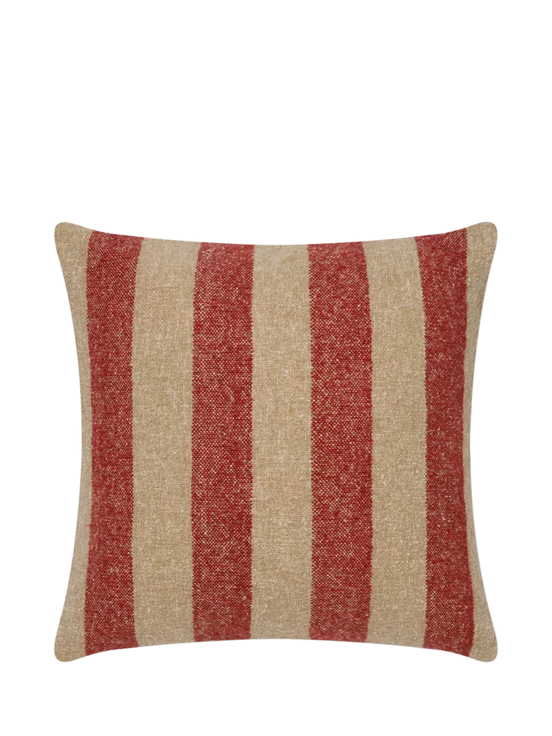Piglet in Bed Flecked Stripe Wool Cushion Cover 50 x 50cm