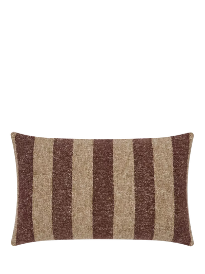 John Lewis Piglet in Bed Flecked Stripe Rectangular Wool Cushion Cover, 60 x 40cm- Buy online at McGrocer
