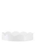 Addison Ross Scallop Lacquer Round Tray, 22cm