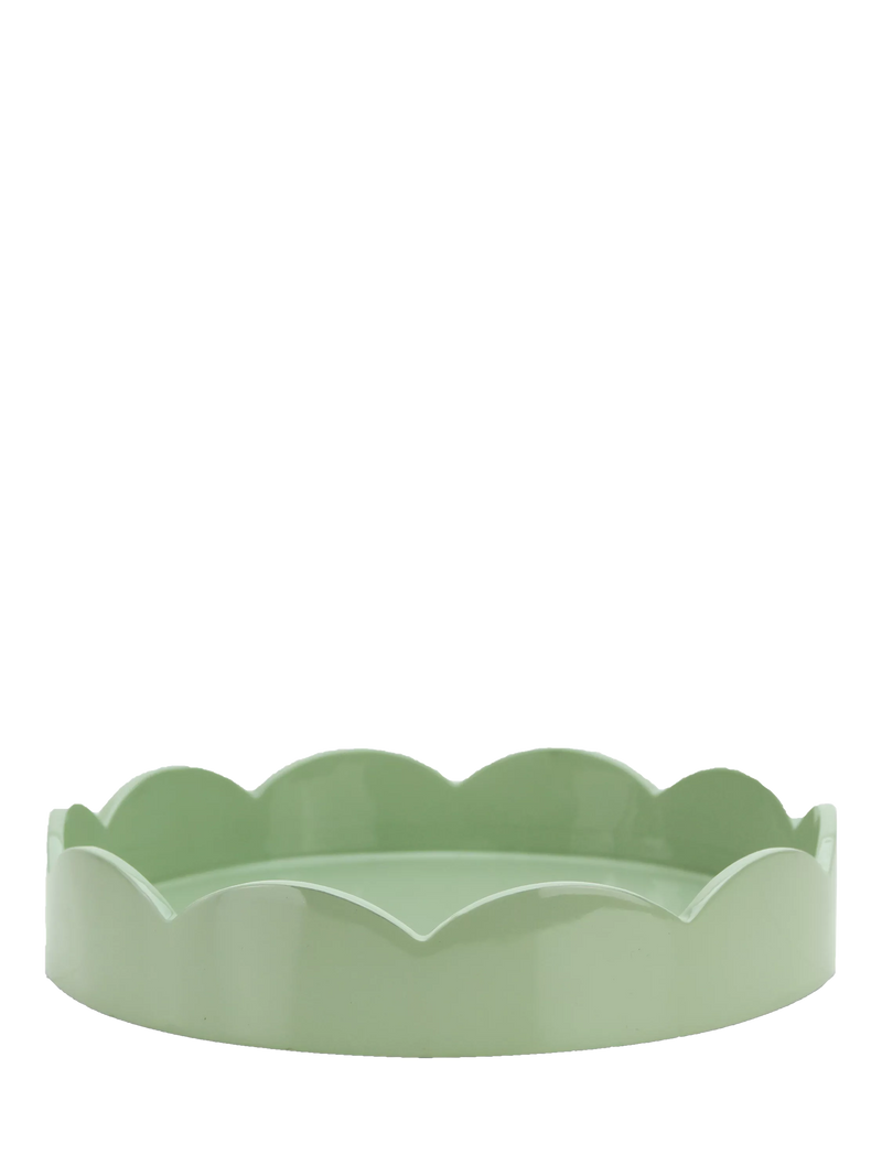Addison Ross Scallop Lacquer Round Tray, 22cm