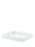 Addison Ross Scallop Lacquer Tray, White, 28cm