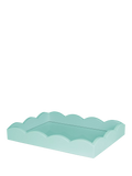 Addison Ross Scallop Lacquer Tray, Eau De Nil, 28cm