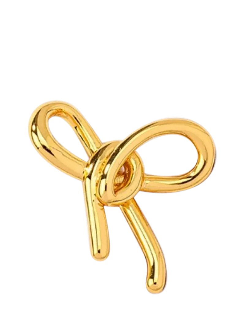 frkl. Damson Madder bow charm 18ct gold plated, UK version