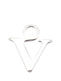 frkl. Lower Case Initial Charm, Silver, V