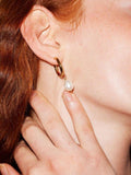 frkl. pearl stack hoop earrings in gold, UK version