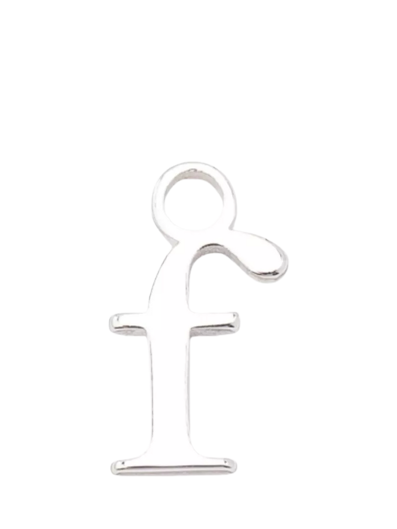 frkl. Lower Case Initial Charm, Silver, F