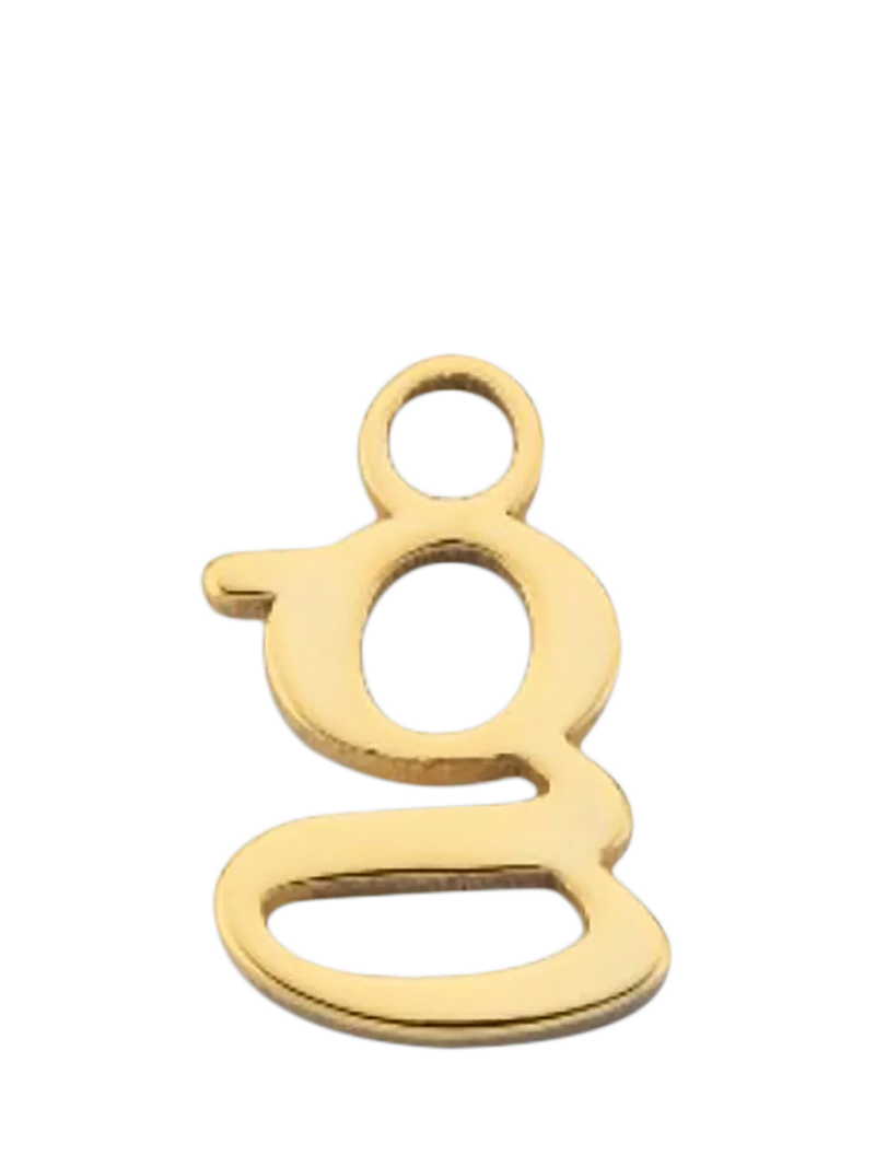 frkl. Lower Case Initial Charm, Gold, G